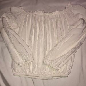 Brandy Melville Cropped Ruffle Shirt